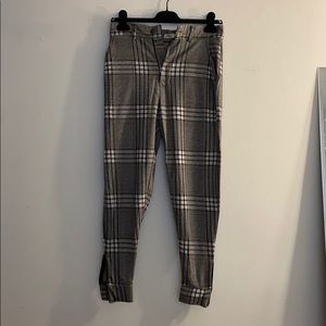 Men’s Skinny Plaid Dress Pant
